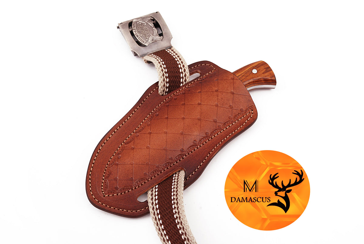 CUSTOM HANDMADE FULL ENGRAVED LEATHER SHEATH FOR FIXED BLADE KNIFE SURVIVAL EDC 911