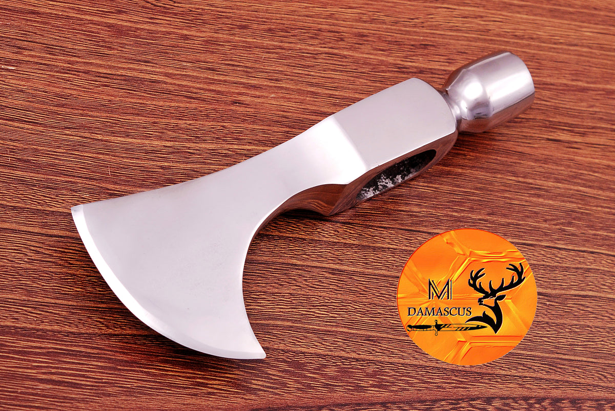 CUSTOM HANDMADE CARBON STEEL AXE HEAD HATCHET VIKING THROWING TOMAHAWK