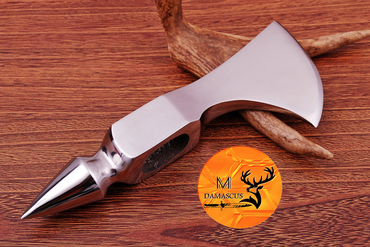 CUSTOM HANDMADE CARBON STEEL AXE HEAD HATCHET VIKING THROWING TOMAHAWK