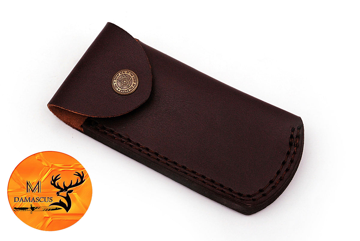 CUSTOM MADE POCKET KNIFE / HAND FORGED DAMASCUS STEEL FOLDING BLADE KNIFE / WOOD HANDLE 878