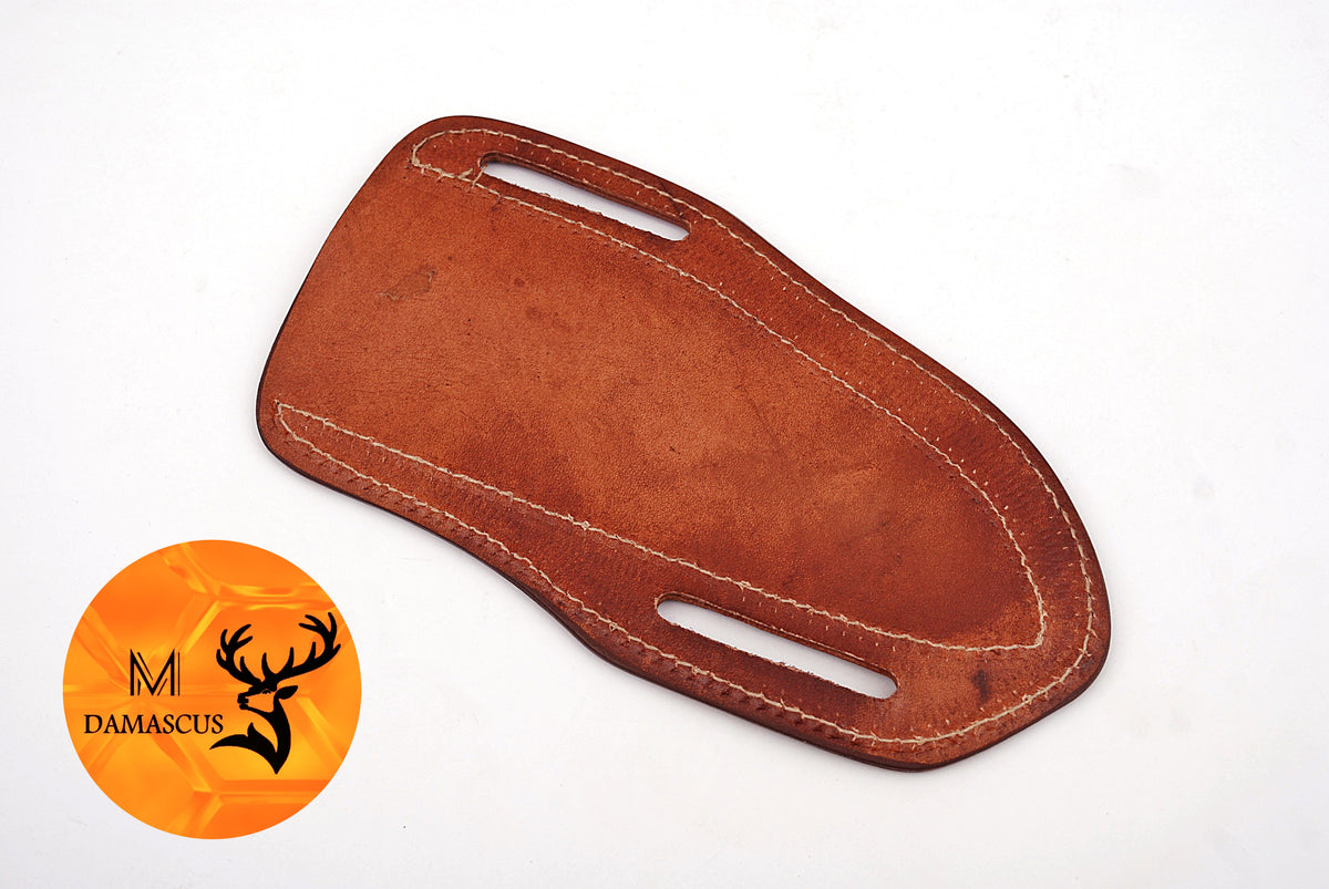 CUSTOM HANDMADE FULL ENGRAVED LEATHER SHEATH FOR FIXED BLADE KNIFE SURVIVAL EDC 911