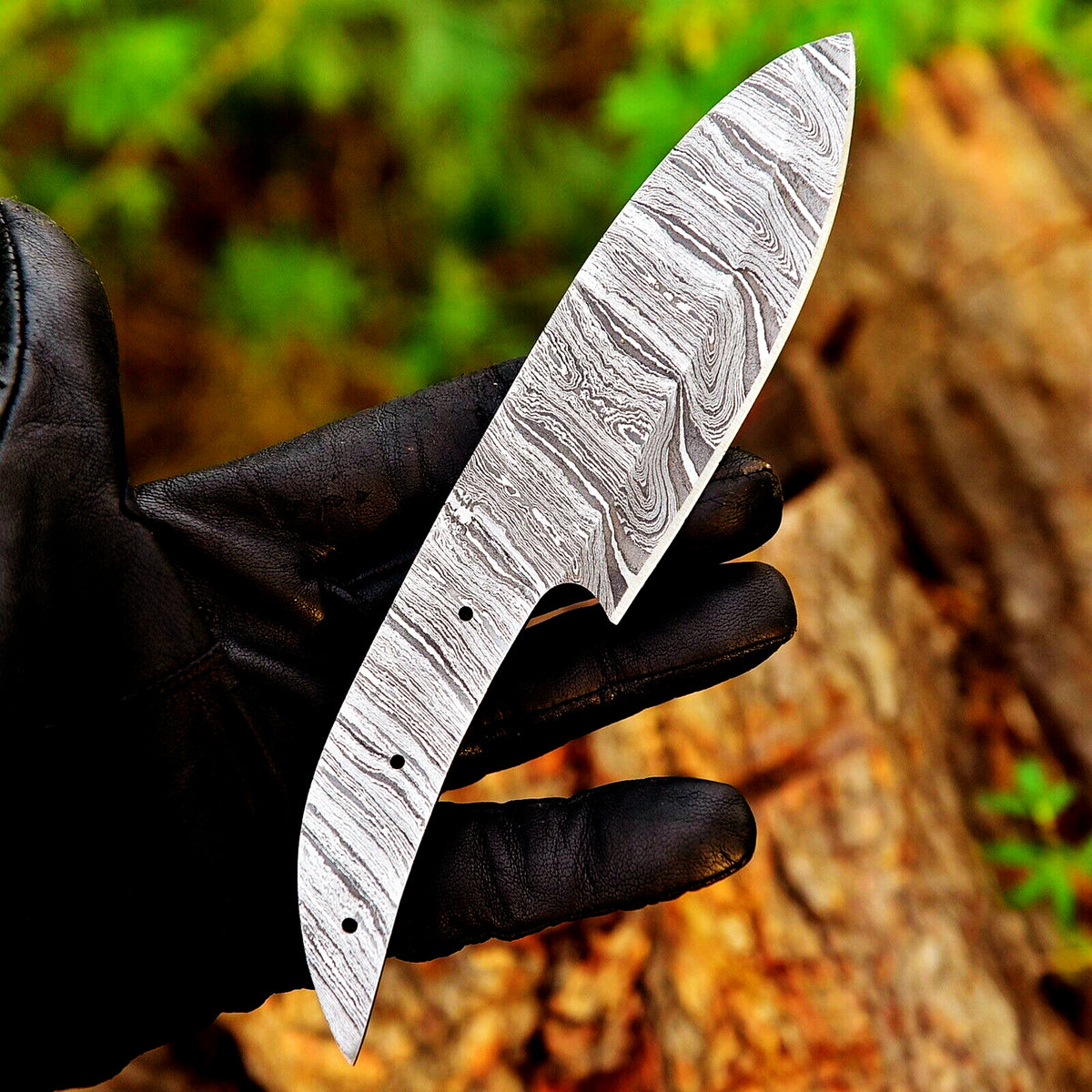 CUSTOM HANDMADE FORGED DAMASCUS STEEL BLANK BLADE STEAK CHEF KNIFE BLANK BLADE 1408