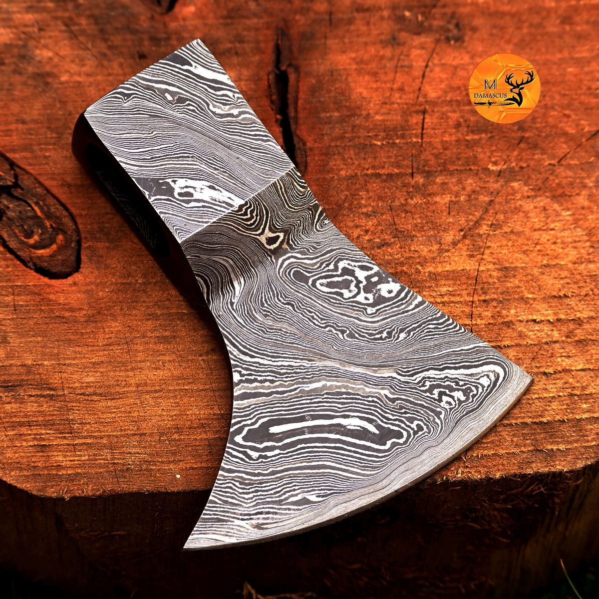CUSTOM MADE HAND FORGED DAMASCUS STEEL AXE HEAD VIKING HATCHET TOMAHAWK 1526