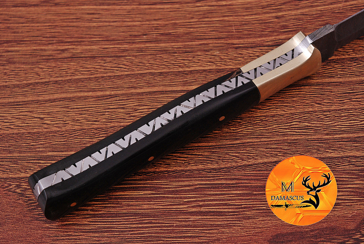 CUSTOM HANDMADE FORGED DAMASCUS STEEL BOOT KNIFE THROWIG HUNTING KNIFE EDC 1270