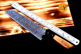 Chef Knife Custom Made Hand Forged Damascus Steel Utility Kitchen Knife With Wood Handle 2745