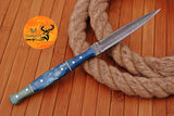 CUSTOM HANDMADE FORGED DAMASCUS STEEL BOOT KNIFE THROWING DAGGER HUNTING KNIFE EDC 1620