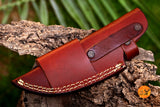 CUSTOM HANDMADE COW LEATHER SHEATH FOR FIXED BLADE KNIFE SURVIVAL EVERYDAY CARRY 2755