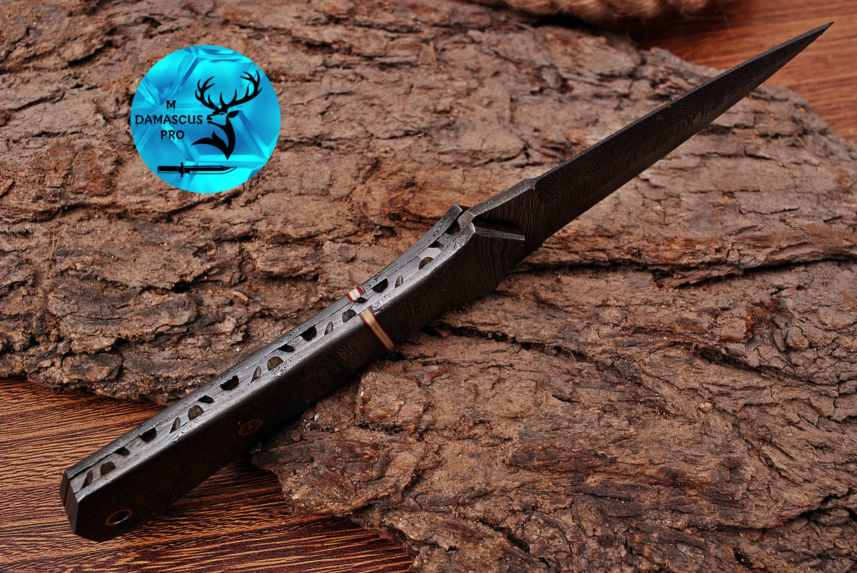 CUSTOM HANDMADE FORGED DAMASCUS STEEL BOOT KNIFE THROWING HUNTING KNIFE EDC DAMASCUS STEEL HANDLE 893