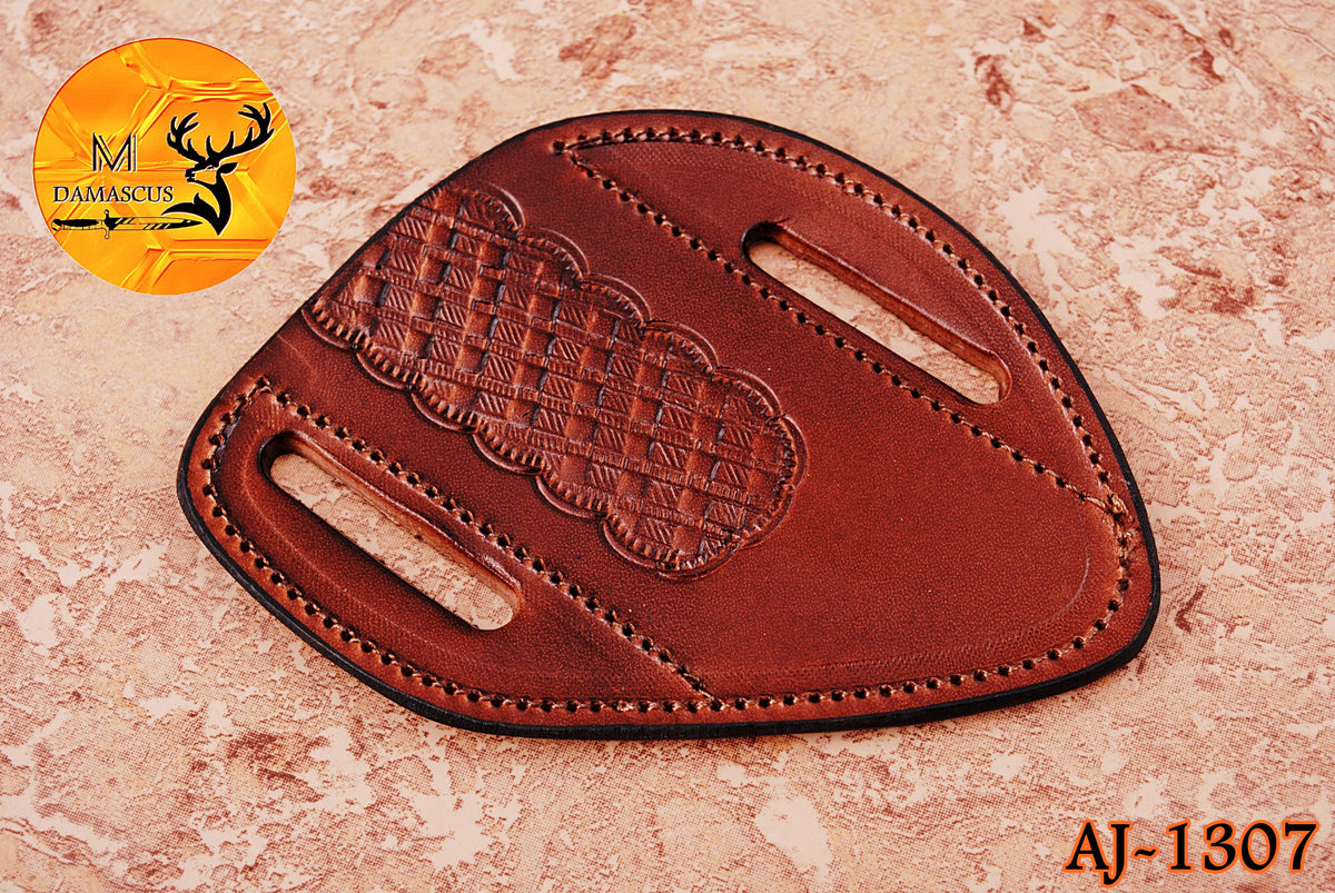 CUSTOM HANDMADE COW LEATHER SHEATH FOR FIXED BLADE KNIFE SURVIVAL EVERYDAY CARRY 1307