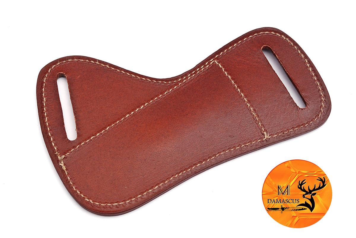 CUSTOM HANDMADE COW LEATHER SHEATH FOR FOLDING BLADE KNIFE SURVIVAL EVERYDAY CARRY 1560