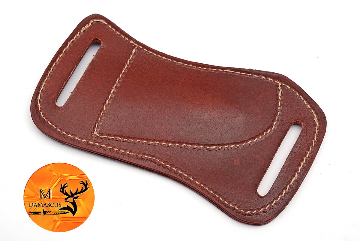 CUSTOM HANDMADE COW LEATHER SHEATH FOR FOLDING BLADE KNIFE SURVIVAL EVERYDAY CARRY 1559