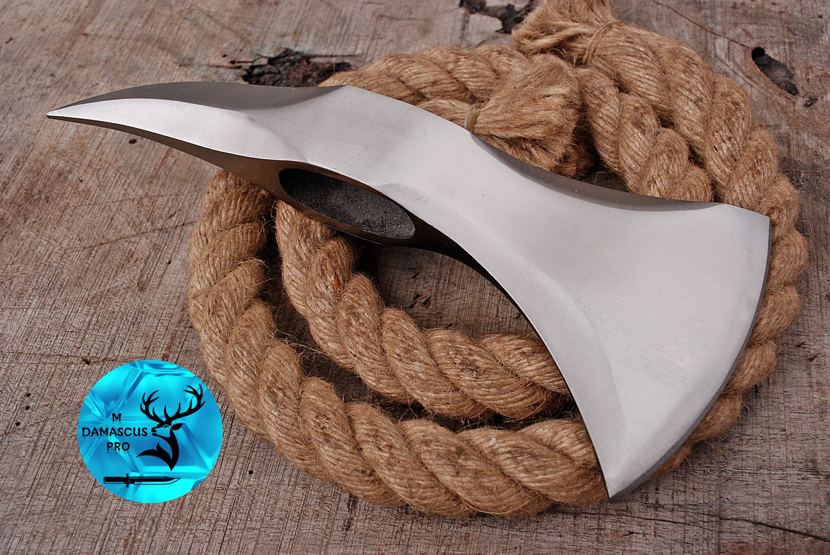 CUSTOM HANDMADE CARBON STEEL AXE HEAD HATCHET TOMAHAWK VIKING TACTICAL