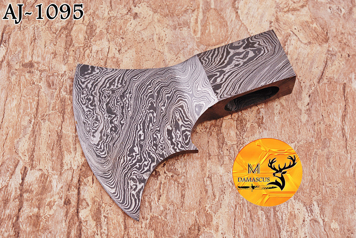 CUSTOM MADE HAND FORGED DAMASCUS STEEL AXE HEAD VIKING HATCHET TOMAHAWK 1095