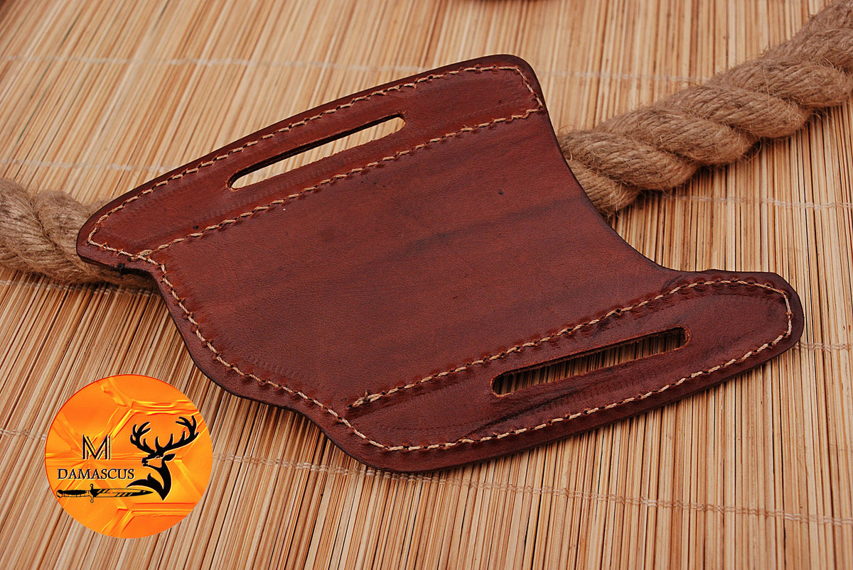 CUSTOM HANDMADE COW LEATHER SHEATH FOR FOLDING BLADE KNIFE SURVIVAL EVERYDAY CARRY 1714