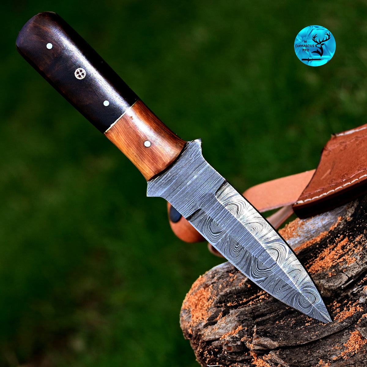 CUSTOM HANDMADE FORGED DAMASCUS STEEL BOOT KNIFE THROWING DAGGER HUNTING KNIFE EDC 2329