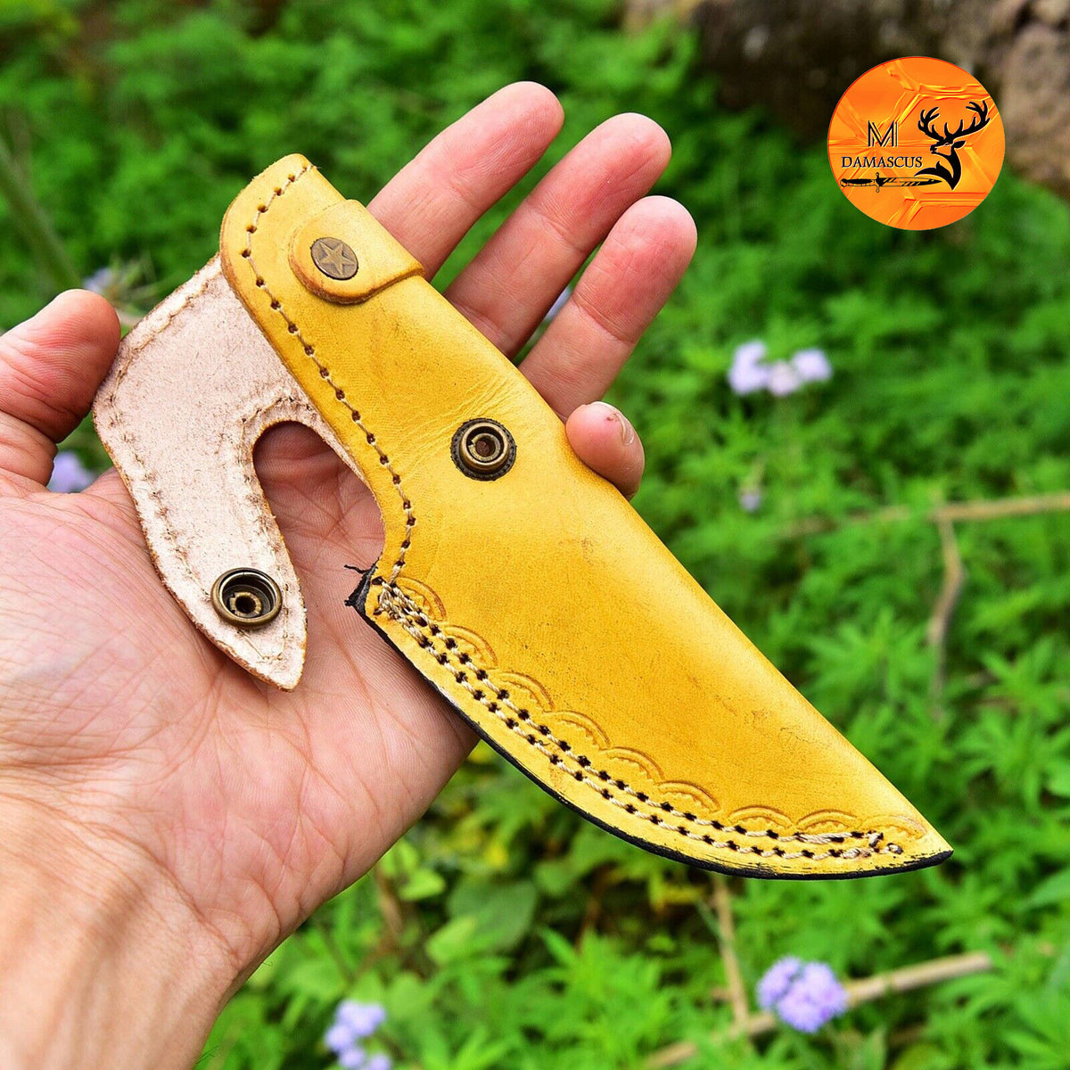 CUSTOM HANDMADE COW LEATHER SHEATH FOR FIXED BLADE KNIFE SURVIVAL EVERYDAY CARRY 2746