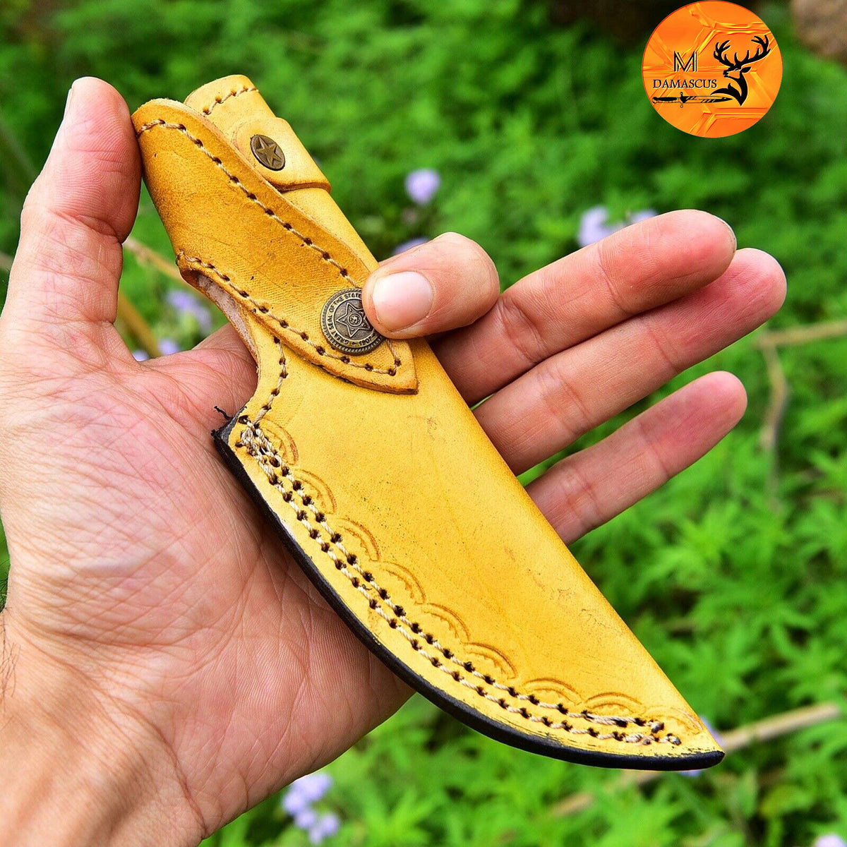CUSTOM HANDMADE COW LEATHER SHEATH FOR FIXED BLADE KNIFE SURVIVAL EVERYDAY CARRY 2746