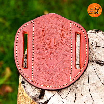 CUSTOM HANDMADE ENGRAVED LEATHER SHEATH FOR FOLDING BLADE KNIFE SURVIVAL EVERYDAY CARRY 2766