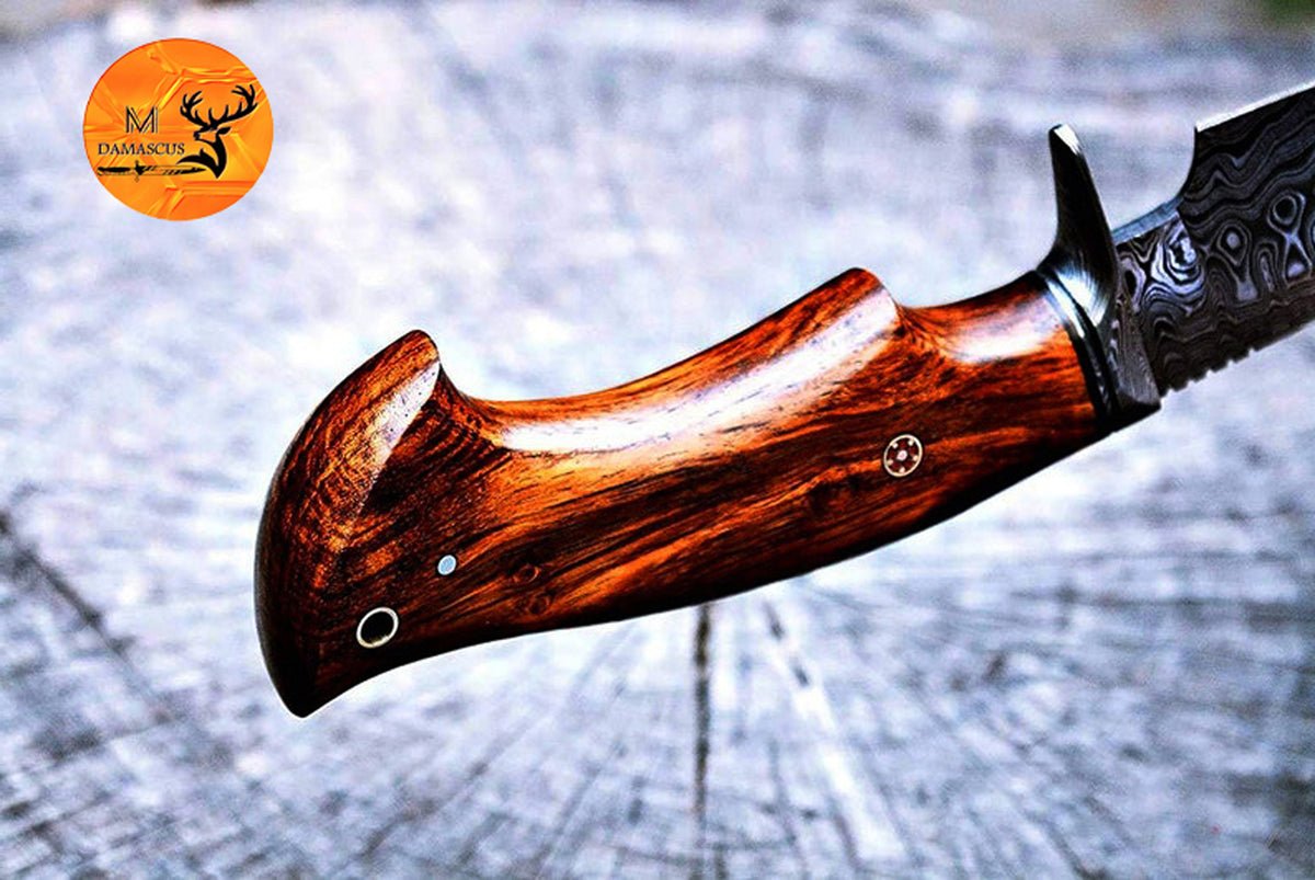 CUSTOM HANDMADE FORGED DAMASCUS STEEL SKINNING KNIFE HUNTING BOWIE KNIFE SURVIVAL EDC 2170