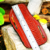 CUSTOM HANDMADE FULL ENGRAVED LEATHER SHEATH FOR FIXED BLADE KNIFE SURVIVAL EVERYDAY CARRY 2765