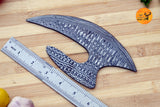 CUSTOM HANDMADE FORGED DAMASCUS STEEL BLANK BLADE ULU CHEF KNIFE PIZZA CUTTER BLANK BLADE 2655