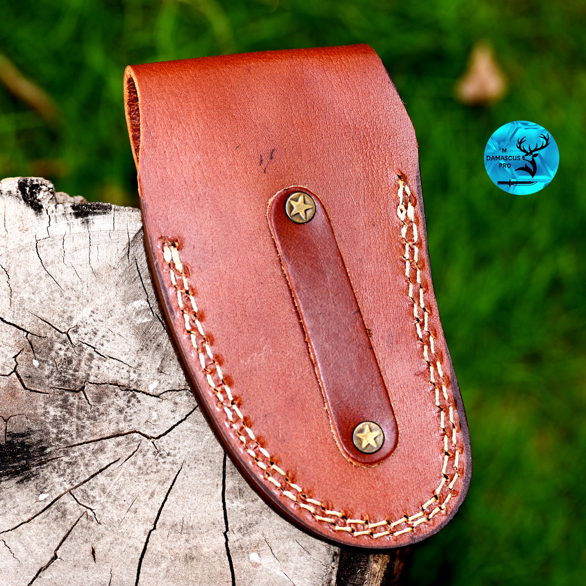 CUSTOM HANDMADE COW LEATHER SHEATH FOR FOLDING BLADE KNIFE SURVIVAL EVERYDAY CARRY 2764