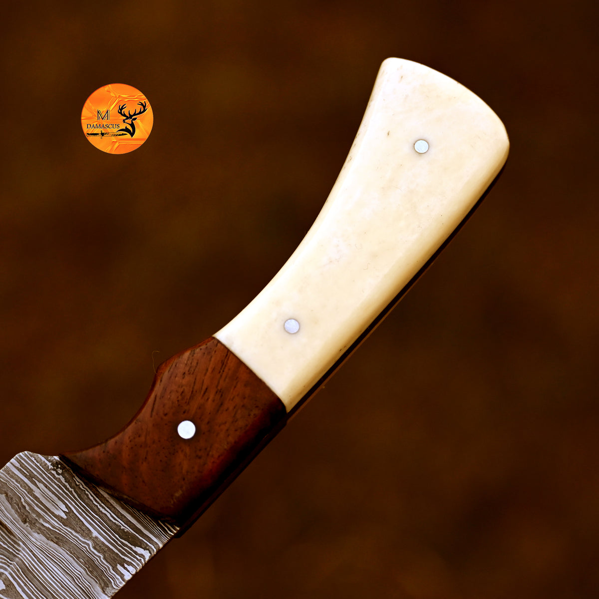 Chef Knife Custom Made Hand Forged Damascus Steel Steak Chef Knife Kitchen Knives-cutlery Camel Bone Handle 2717