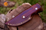 CUSTOM HANDMADE COW LEATHER SHEATH FOR FIXED BLADE KNIFE SURVIVAL EVERYDAY CARRY 2723