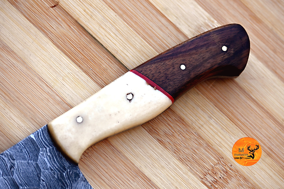 Chef Knife Custom Made Hand Forged Damascus Steel Utility Kitchen Knife With Wood Handle 2657
