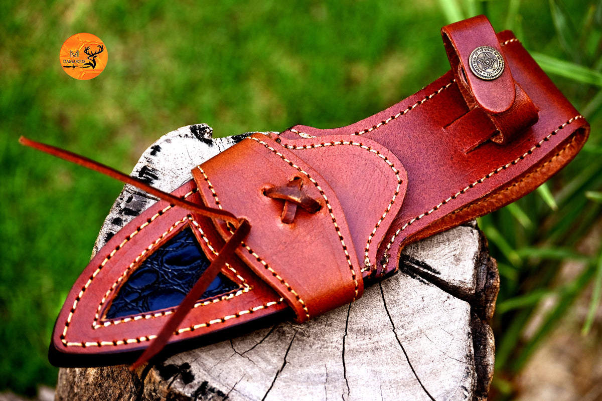 CUSTOM HANDMADE FULL ENGRAVED LEATHER SHEATH FOR FIXED BLADE KNIFE SURVIVAL EDC 2756