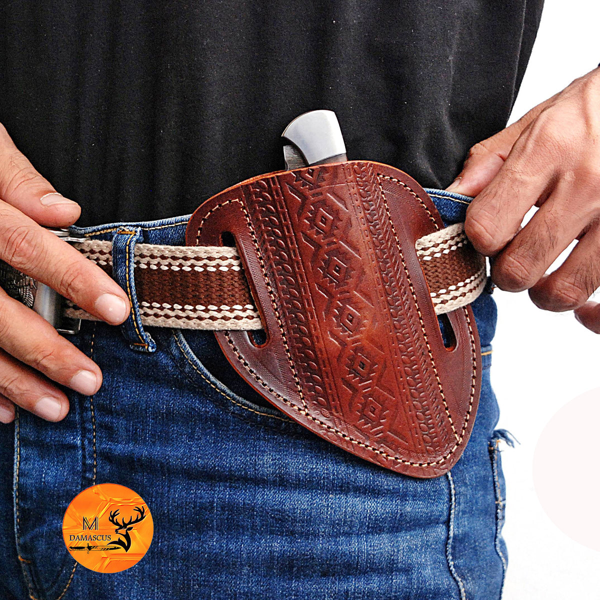 CUSTOM HANDMADE COW LEATHER SHEATH FOR FIXED BLADE KNIFE & FOLDING KNIFE SURVIVAL EVERYDAY CARRY 941