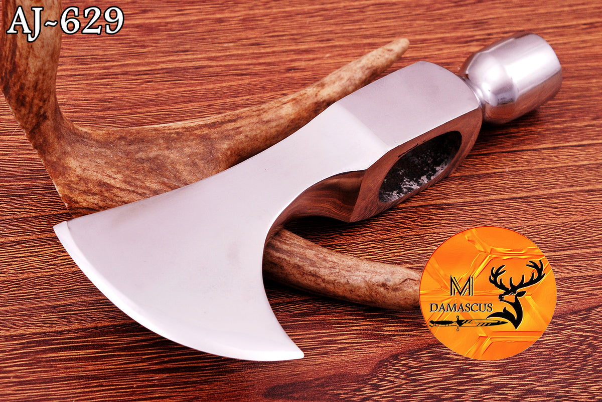 CUSTOM HANDMADE CARBON STEEL AXE HEAD HATCHET VIKING THROWING TOMAHAWK