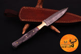 CUSTOM HANDMADE FORGED DAMASCUS STEEL BOOT KNIFE THROWING DAGGER HUNTING KNIFE EDC 676