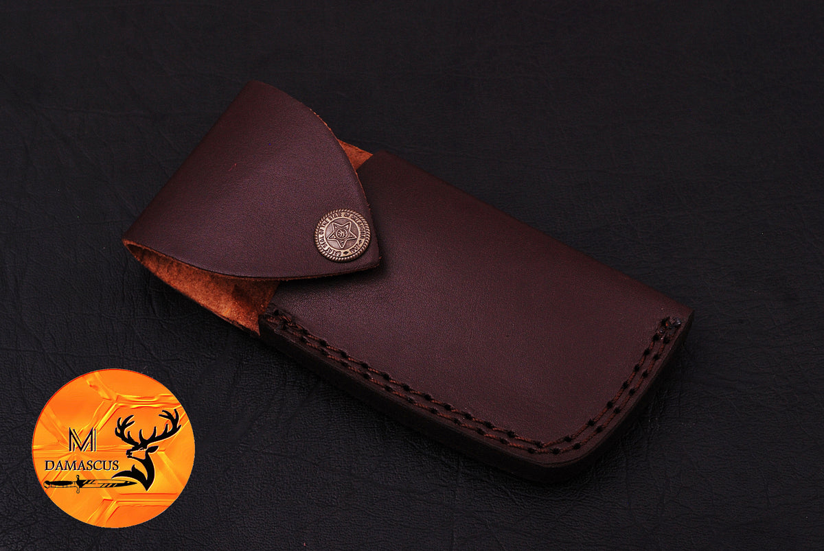 CUSTOM MADE POCKET KNIFE / HAND FORGED DAMASCUS STEEL FOLDING BLADE KNIFE / DAMASCUS STEEL HANDLE 556