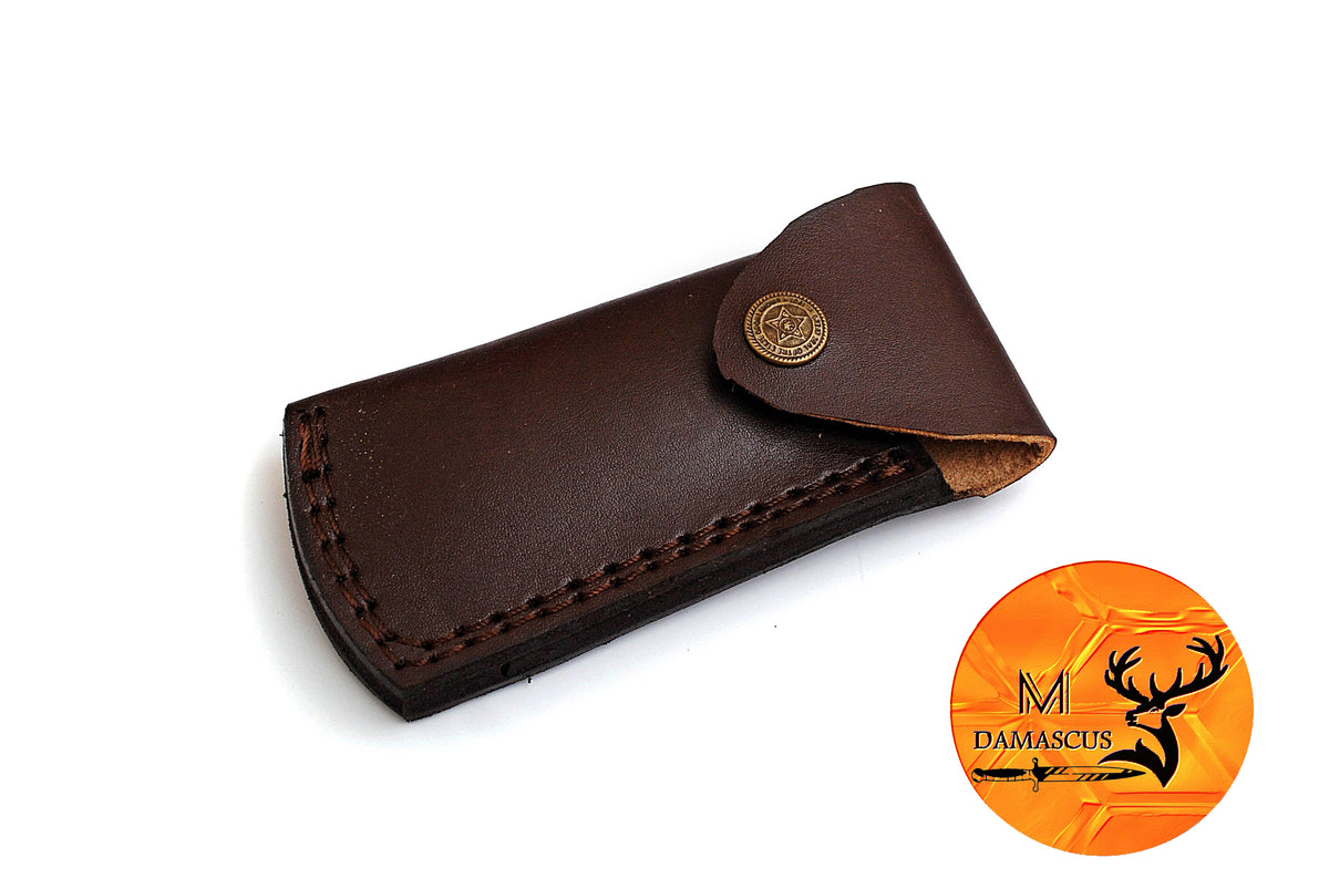 CUSTOM MADE POCKET KNIFE / HAND FORGED DAMASCUS STEEL FOLDING BLADE KNIFE / CAMEL BONE HANDLE 700