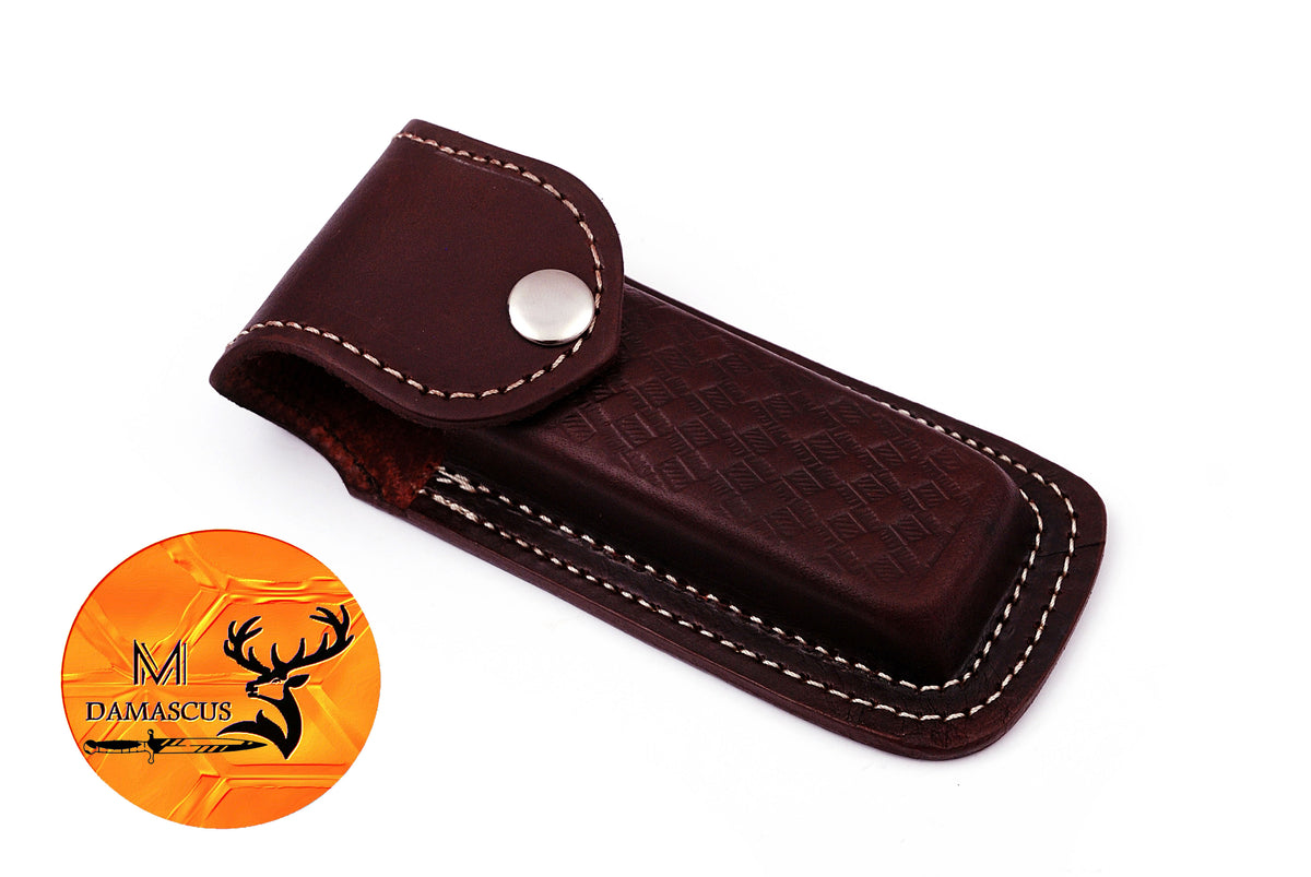 CUSTOM MADE POCKET KNIFE / HAND FORGED DAMASCUS STEEL FOLDING BLADE KNIFE / WOOD HANDLE 623