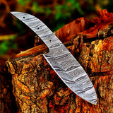 CUSTOM HANDMADE FORGED DAMASCUS STEEL BLANK BLADE STEAK CHEF KNIFE BLANK BLADE 1408