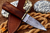 CUSTOM HANDMADE FORGED DAMASCUS STEEL BOOT KNIFE THROWIG HUNTING KNIFE EDC 2791