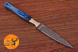 CUSTOM HANDMADE FORGED DAMASCUS STEEL BOOT KNIFE THROWIG HUNTING KNIFE EDC 1267
