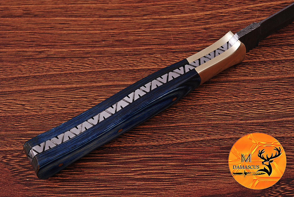 CUSTOM HANDMADE FORGED DAMASCUS STEEL BOOT KNIFE THROWIG HUNTING KNIFE EDC 1267