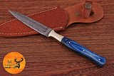 CUSTOM HANDMADE FORGED DAMASCUS STEEL BOOT KNIFE THROWIG HUNTING KNIFE EDC 1267