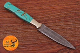 CUSTOM HANDMADE FORGED DAMASCUS STEEL BOOT KNIFE THROWING DAGGER HUNTING KNIFE EDC 863