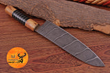 Chef Knife Custom Made Hand Forged Damascus Steel Santoku Kitchen Knife With Wood & Resin Handle