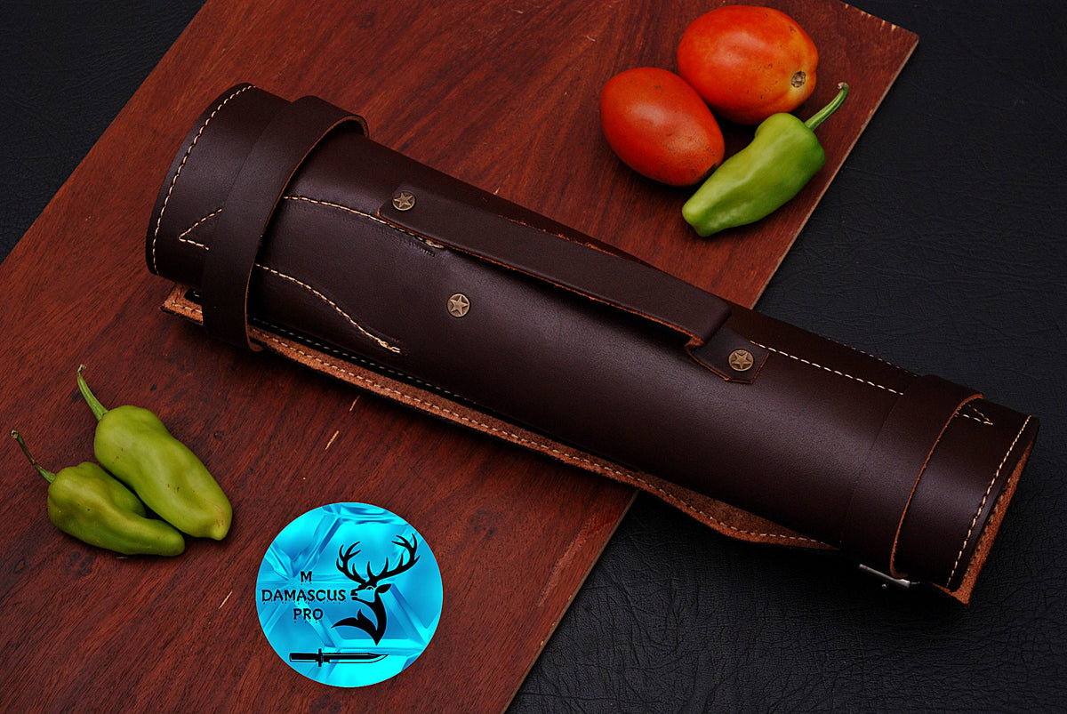 CUSTOM MADE CHEF KNIFE SET HAND FORGED DAMASCUS STEEL KITCHEN KNIVES SET WITH WOOD HANDLE 990