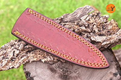 CUSTOM HANDMADE COW LEATHER SHEATH FOR FIXED BLADE KNIFE SURVIVAL EDC BOOT KNIFE 2752