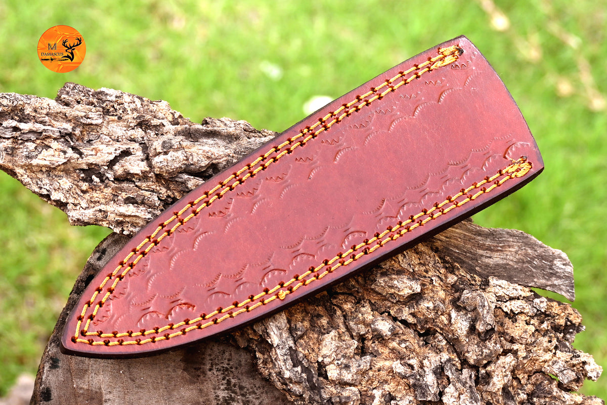 CUSTOM HANDMADE COW LEATHER SHEATH FOR FIXED BLADE KNIFE SURVIVAL EDC BOOT KNIFE 2752