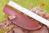 CUSTOM HANDMADE COW LEATHER SHEATH FOR FIXED BLADE KNIFE SURVIVAL EVERYDAY CARRY 2750