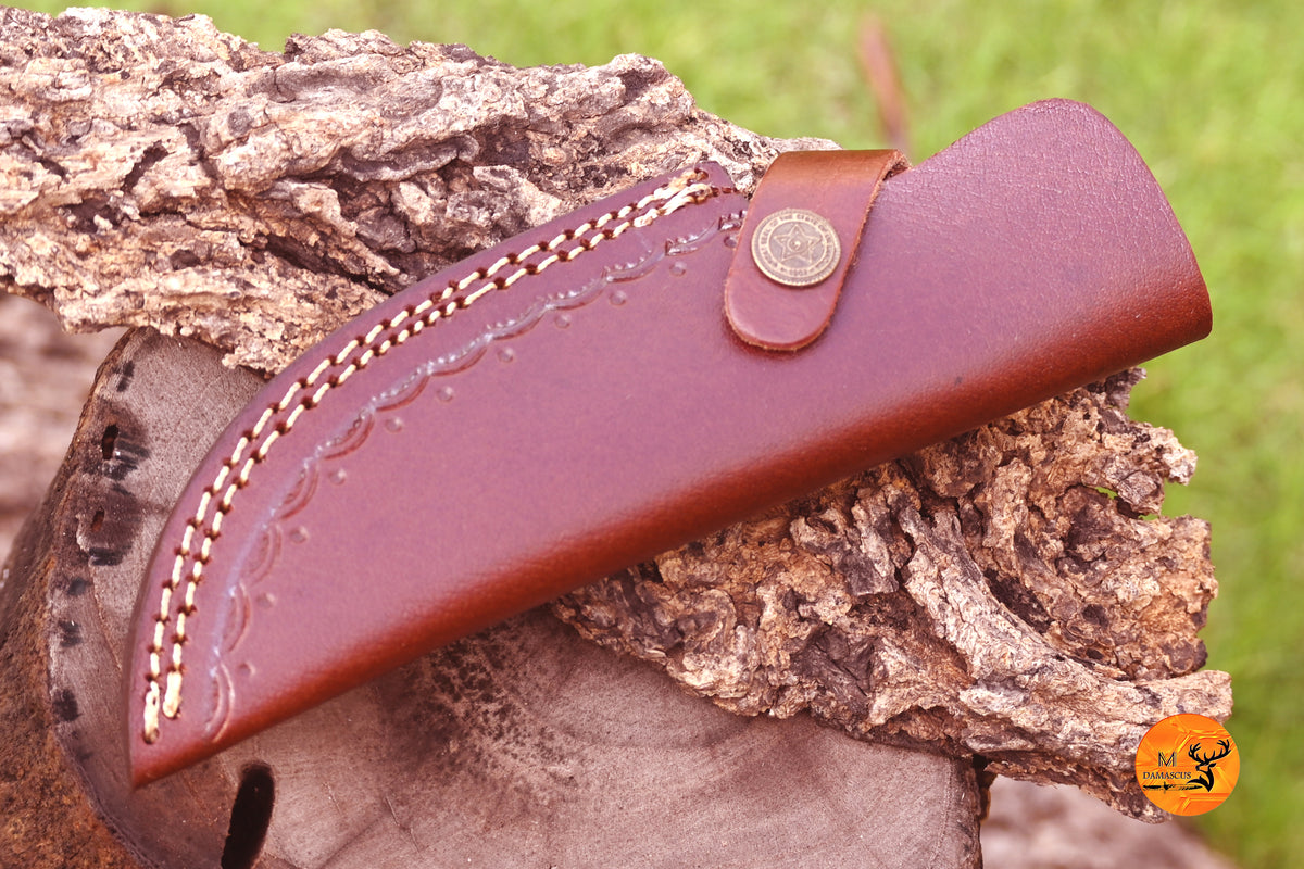 CUSTOM HANDMADE COW LEATHER SHEATH FOR FIXED BLADE KNIFE SURVIVAL EVERYDAY CARRY 2750