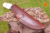 CUSTOM HANDMADE COW LEATHER SHEATH FOR FIXED BLADE KNIFE SURVIVAL EVERYDAY CARRY 2750