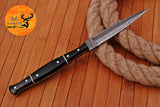 CUSTOM HANDMADE FORGED DAMASCUS STEEL BOOT KNIFE THROWING DAGGER HUNTING KNIFE EDC 1617